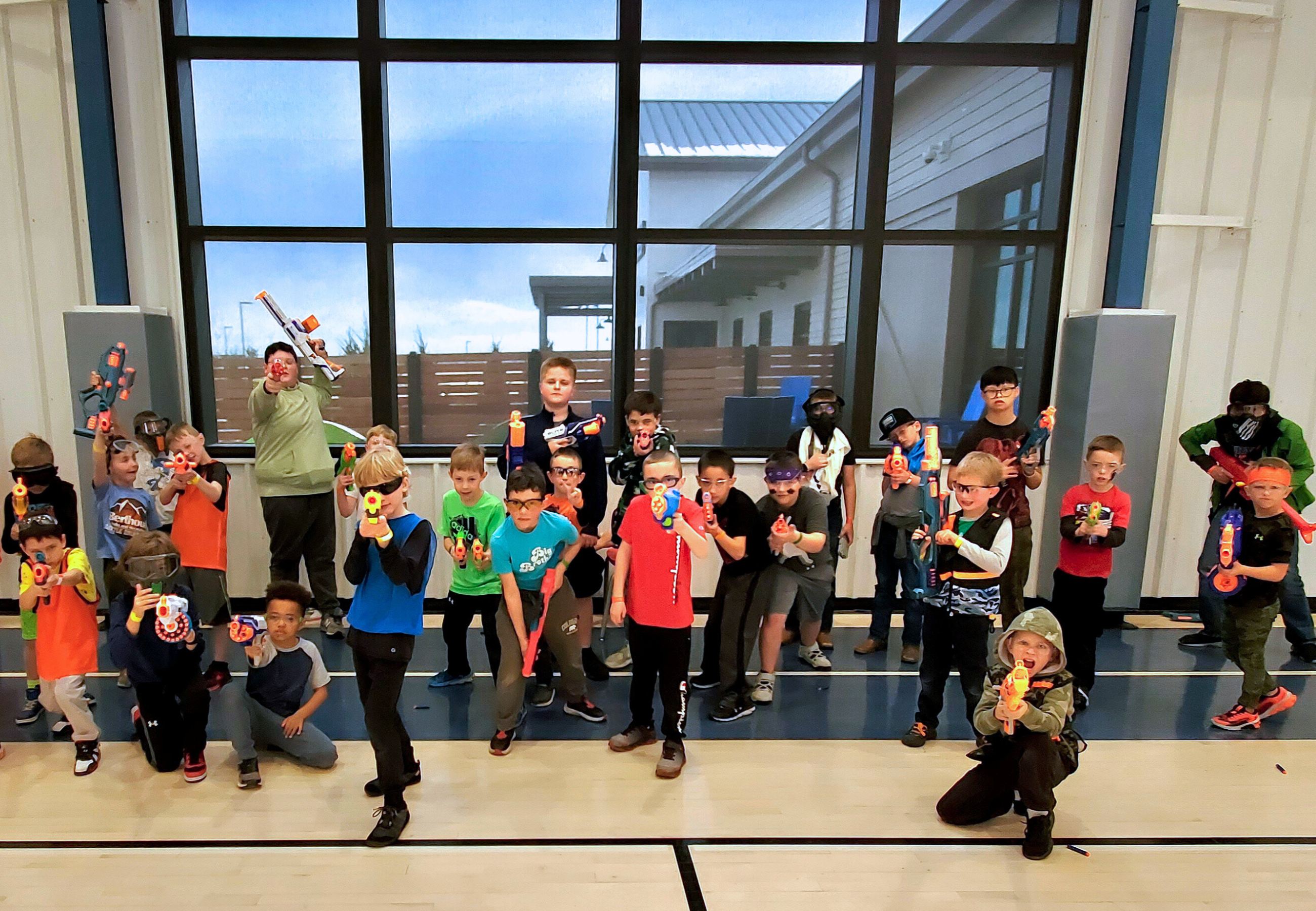 Nerf Mania Boys Party Photo