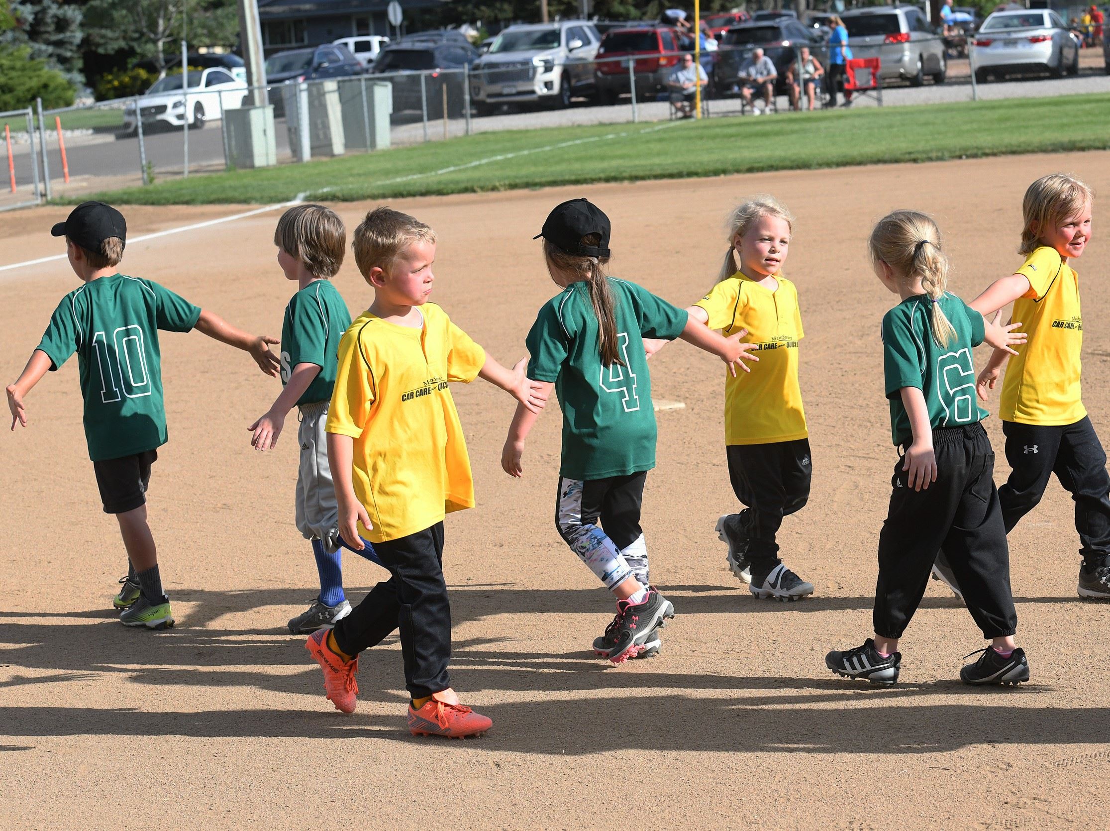 Photo of a 6U t-ball baseball player