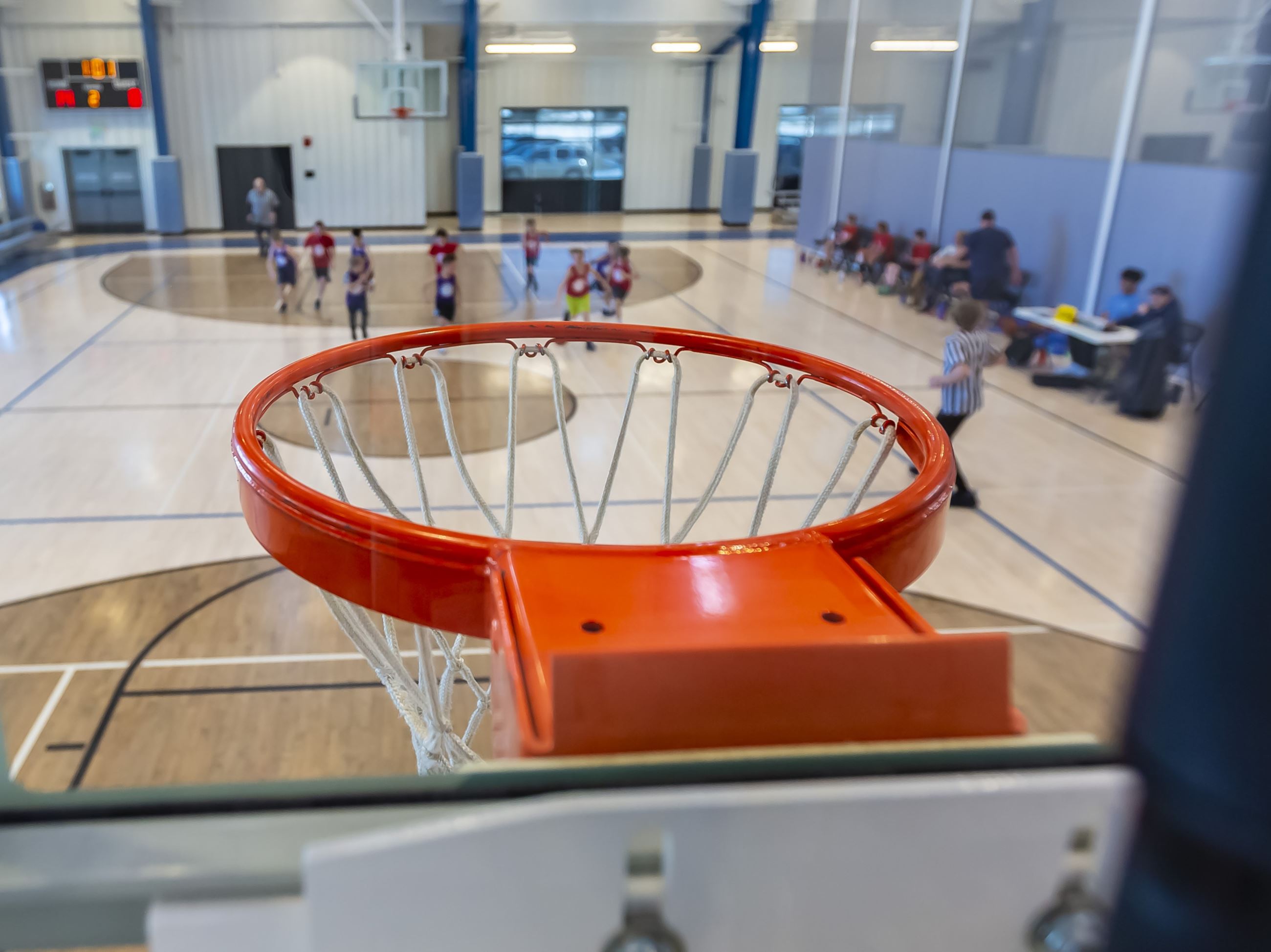 Photo of a basketball hoop