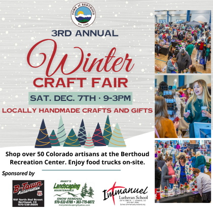 Winter Craft Fair on Saturday, December 7, 2024, from 9:00 AM to 3:00 PM