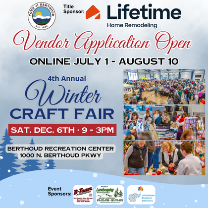 Winter Craft Fair 2025 Vendor Application. For more information please call 970-532-1600