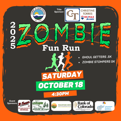 Zombie Fun Run on October 18, 2025. The Fun Run starts at 4:30 pm.